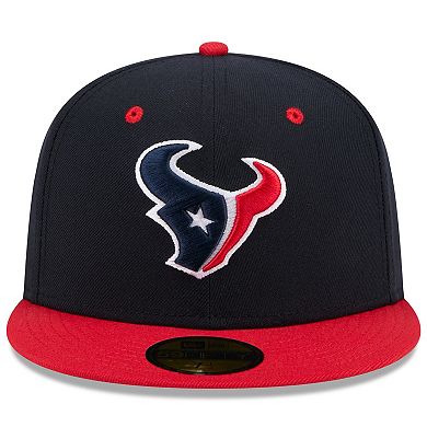 Men's New Era Navy/Red Houston Texans Flipside 59FIFTY Fitted Hat