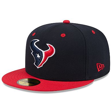 Men's New Era Navy/Red Houston Texans Flipside 59FIFTY Fitted Hat