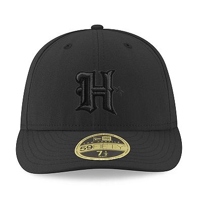 Men's New Era Black Houston Texans Black on Black Low Profile 59FIFTY ...