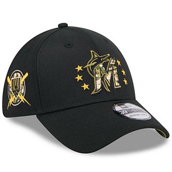 Men's New Era Black Miami Marlins 2024 Armed Forces Day 39THIRTY Flex Hat