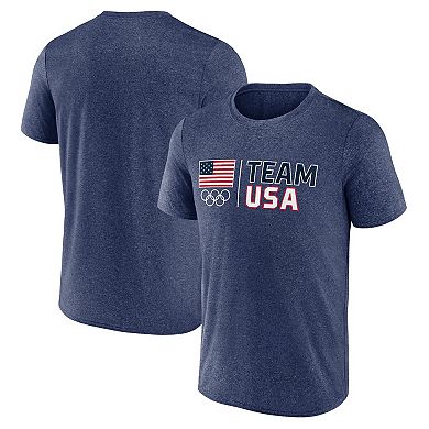 Men's Fanatics Branded Heather Navy Team USA Country Pride T-Shirt