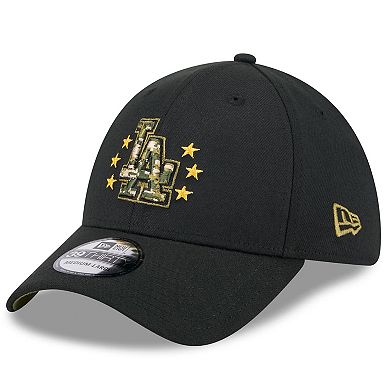 Men's New Era Black Los Angeles Dodgers 2024 Armed Forces Day 39THIRTY ...