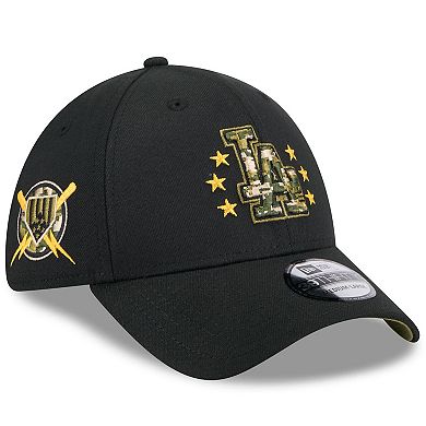 Men's New Era Black Los Angeles Dodgers 2024 Armed Forces Day 39THIRTY ...