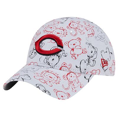 Toddler New Era White Cincinnati Reds Animal 9FORTY Flex Hat