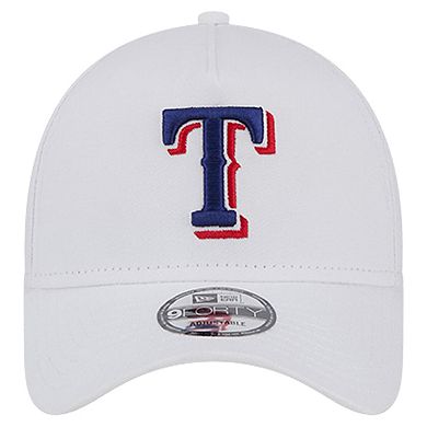 Men's New Era White Texas Rangers TC A-Frame 9FORTY Adjustable Hat