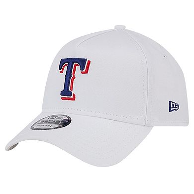 Men's New Era White Texas Rangers TC A-Frame 9FORTY Adjustable Hat