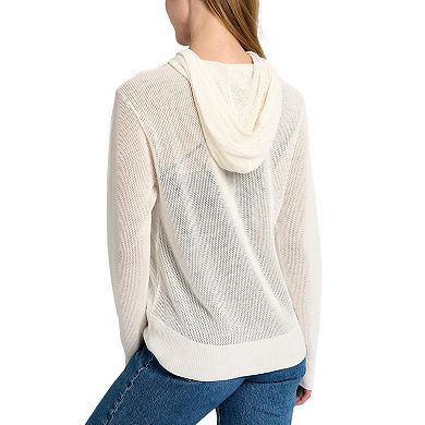 Women's Lusso Cream Florida Gators Summer Tonal Mesh Full-Zip Hoodie Sweater