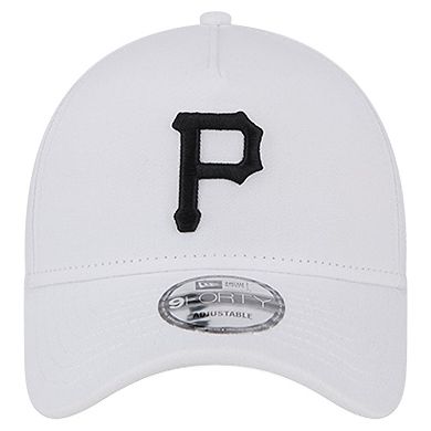 Men's New Era White Pittsburgh Pirates TC A-Frame 9FORTY Adjustable Hat