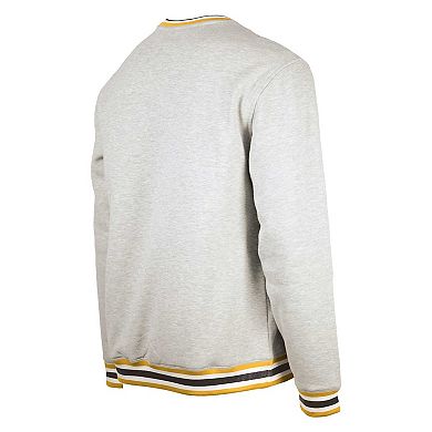 Men's New Era Heather Gray San Diego Padres Throwback Classic Pullover Sweatshirt