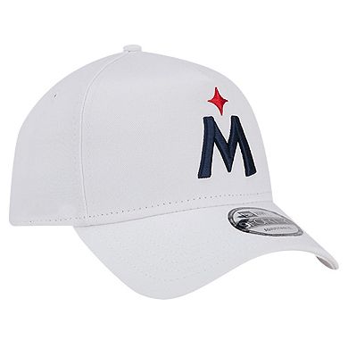 Men's New Era White Minnesota Twins TC A-Frame 9FORTY Adjustable Hat