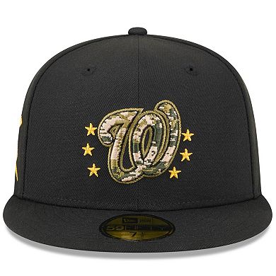 Men's New Era  Black Washington Nationals 2024 Armed Forces Day On-Field 59FIFTY Fitted Hat