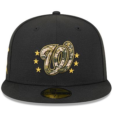 Men's New Era Black Washington Nationals 2024 Armed Forces Day On-Field 59FIFTY Fitted Hat