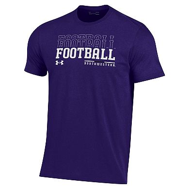 Men's Under Armour Purple Northwestern Wildcats 2024 Sideline Football Performance T-Shirt