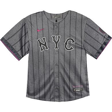 Infant Nike Francisco Lindor Graphite New York Mets 2024 City Connect Limited Player Jersey