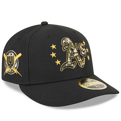 59FIFTYオンフィールドMLB2024 Armed forces day Men's New Era Black Oakland Athletics 2024 Armed Forces Day Low