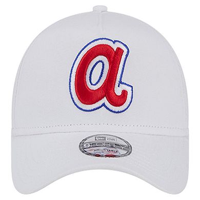 Men's New Era White Atlanta Braves TC A-Frame 9FORTY Adjustable Hat