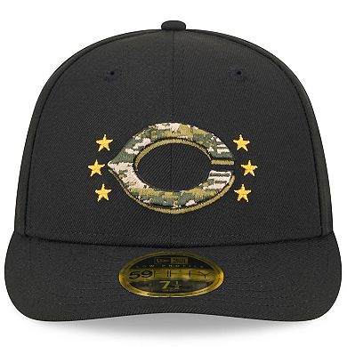 Men's New Era  Black Cincinnati Reds 2024 Armed Forces Day Low Profile 59FIFTY Fitted Hat