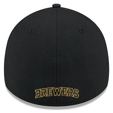 Men's New Era  Black Milwaukee Brewers 2024 Armed Forces Day 39THIRTY Flex Hat