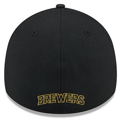 Men's New Era Black Milwaukee Brewers 2024 Armed Forces Day 39THIRTY Flex Hat