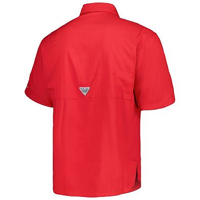 Men's Columbia Red Philadelphia Phillies Tamiami Omni-Shade Button-Down Shirt