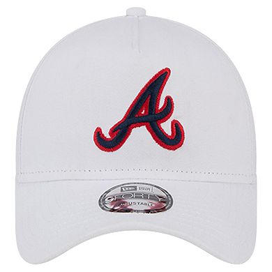 Men's New Era White Atlanta Braves TC A-Frame 9FORTY Adjustable Hat