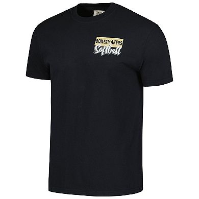 Unisex Black Purdue Boilermakers Gritty Softball Bats Comfort Colors T-Shirt