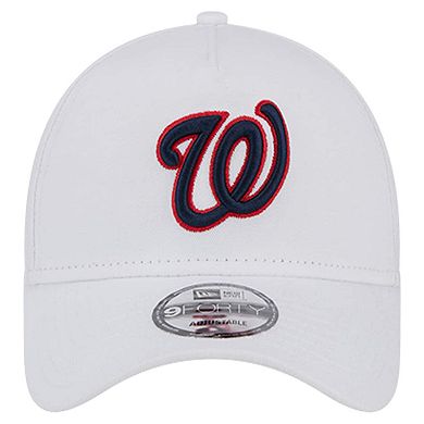 Men's New Era White Washington Nationals TC A-Frame 9FORTY Adjustable Hat