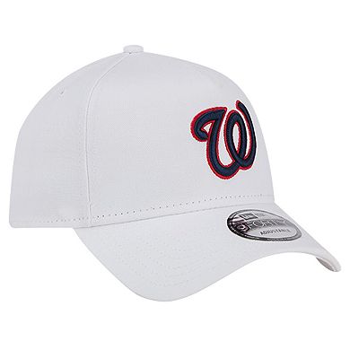 Men's New Era White Washington Nationals TC A-Frame 9FORTY Adjustable Hat