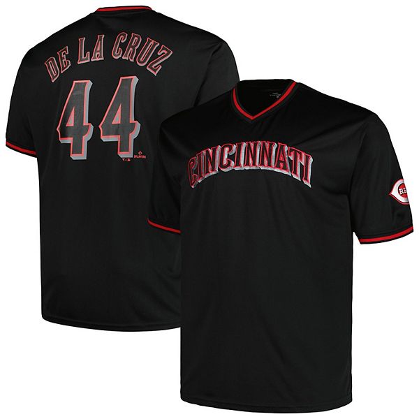 Men s Profile Elly De La Cruz Black Cincinnati Reds Big Tall Pop Fashion Player Jersey
