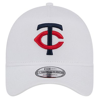 Men's New Era White Minnesota Twins TC A-Frame 9FORTY Adjustable Hat