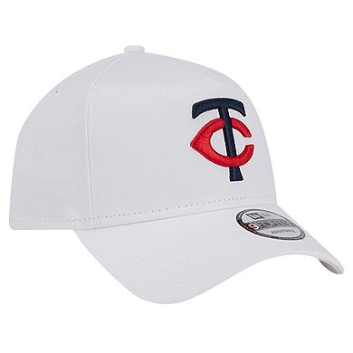 Men's New Era White Minnesota Twins TC A-Frame 9FORTY Adjustable Hat