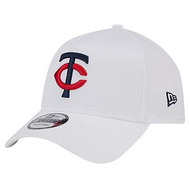 Men's New Era White Minnesota Twins TC A-Frame 9FORTY Adjustable Hat