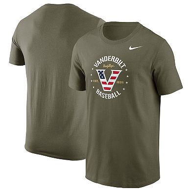 Men's Nike  Olive Vanderbilt Commodores  Baseball Military Appreciation T-Shirt