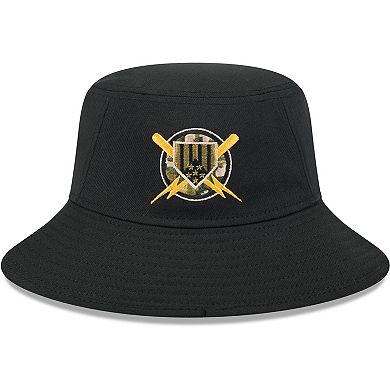 Men's New Era Black Houston Astros 2024 Armed Forces Day Bucket Hat