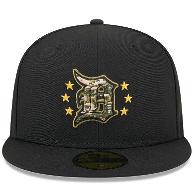 Men's New Era Black Detroit Tigers 2024 Armed Forces Day On-Field 59FIFTY Fitted Hat