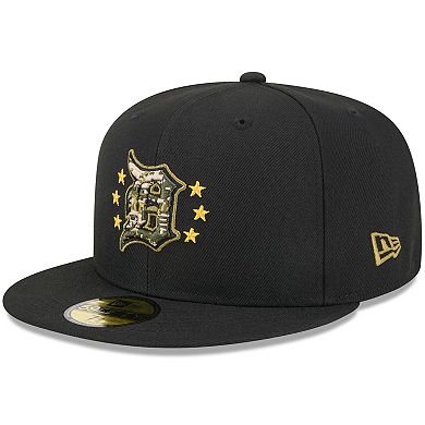 Men's New Era Black Detroit Tigers 2024 Armed Forces Day On-Field 59FIFTY Fitted Hat