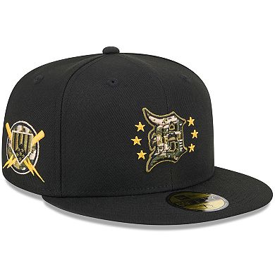 Men's New Era Black Detroit Tigers 2024 Armed Forces Day On-Field 59FIFTY Fitted Hat