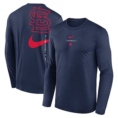 Men's Nike Navy Louis Cardinals Large Swoosh Back Legend