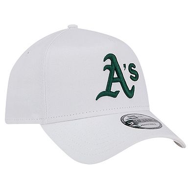 Men's New Era White Oakland Athletics TC A-Frame 9FORTY Adjustable Hat