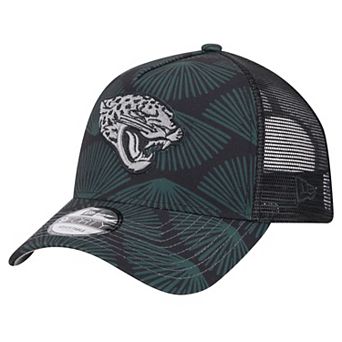 Men's New Era Black Jacksonville Jaguars Agave Trucker 9FORTY Adjustable Hat