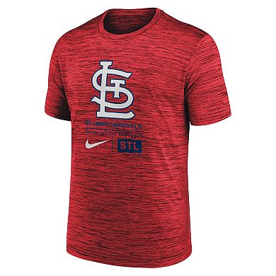 Men's Nike Red St. Louis Cardinals Large Logo Velocity T-Shirt
