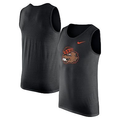 Men's Nike Black Oregon State Beavers Vintage Logo Performance Tank Top