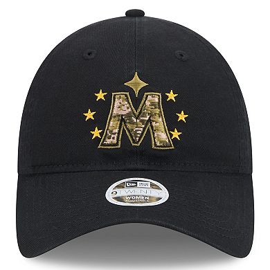 Women's New Era Black Minnesota Twins 2024 Armed Forces Day 9TWENTY Adjustable Hat