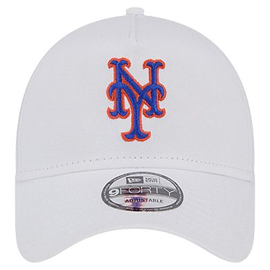 Men's New Era White New York Mets TC A-Frame 9FORTY Adjustable Hat