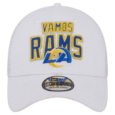 Men's New Era White Los Angeles Rams Breakers 39THIRTY Flex Hat
