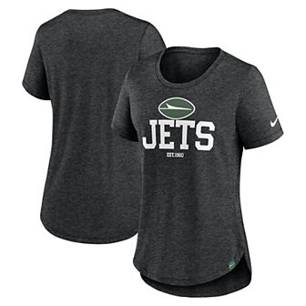 Women's Nike Heather Black New York Jets Fashion Tri-Blend T-Shirt