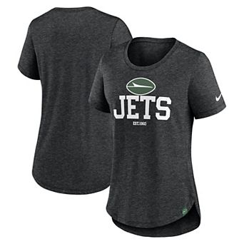 Women's Nike Heather Black New York Jets Fashion Tri-Blend T-Shirt