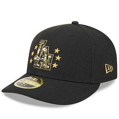 Men's New Era  Black Los Angeles Dodgers 2024 Armed Forces Day Low Profile 59FIFTY Fitted Hat