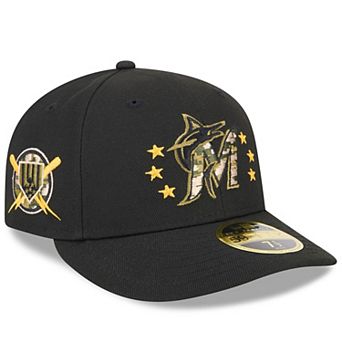 Men's New Era Black Miami Marlins 2024 Armed Forces Day Low Profile 59FIFTY Fitted Hat