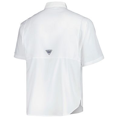 Men's Columbia White San Diego Padres Tamiami Omni-Shade Button-Down Shirt